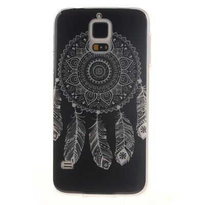 

Black wind chimes Pattern Soft Thin TPU Rubber Silicone Gel Case Cover for SAMSUNG Galaxy S5 I9600