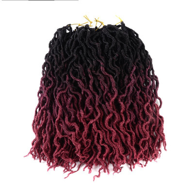 

3Packs 18inch Nu Locs Handmade Synthetic Crochet Hair Soft Gypsy Loc Wavy Crochet Braids Hair Extensions