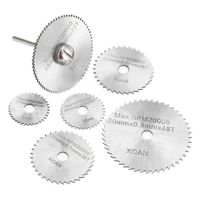 

7pcs HSS Circular Saw Blades Rotary Cutting Tools Kit Set with 18" Shank for Cutting Timber&Plastic