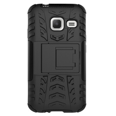 

Fivice Samsung J1 Mini Case TPU anti-fall tire pattern back clip bracket phone case