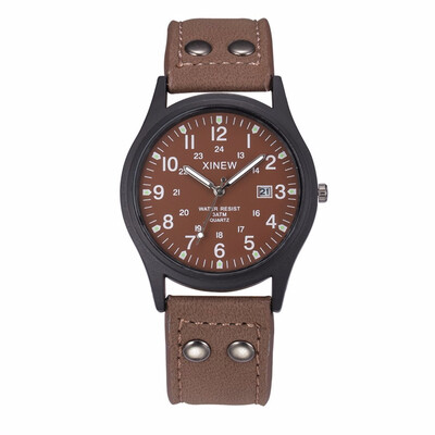 

Fashion Faux Leather Mens Analog Quarts Watches Blue Ray Men Wrist Watch 2018 Mens Watches Top Brand Luxury Casual Watch Clock