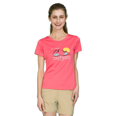 

Kent KingCamp outdoor quick-drying quick-drying T-shirt women short sleeve round neck print T-shirt KWTG306 watermelon red S