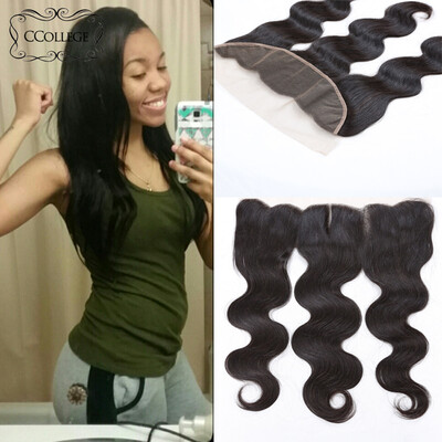 

CCollege Brazilian Virgin Hair Ear to Ear Lace Frontal with Bundles Body Wave Brazillian Hair Brazilian Body Wave with Frontal