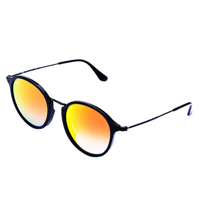 

Ray-Ban Ray-Ban очки мужские и женские модели серии круглых черный кадр очки линзы оранжевый градиентных отражающими солнечные очки RB2447F 901 / 4W 52мм