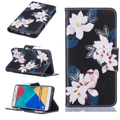 

Black lily Design PU Leather Flip Cover Wallet Card Holder Case forSAMSUNG GALAXY A5 2016A510