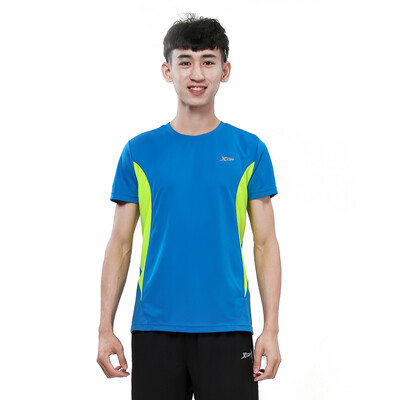 

(XTEP) Men's short-sleeved T-shirt sweatwear sportswear running shirt breathable round neck t-shirt shirt 884229019153 gray S
