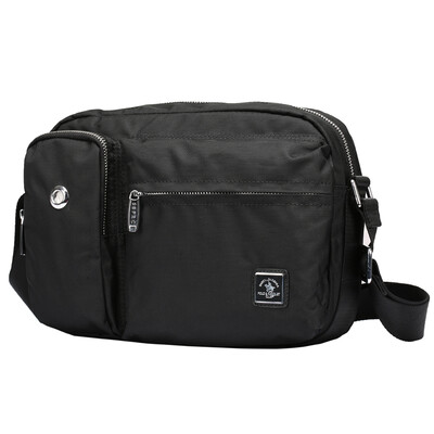 

St Paul &39s men&39 s bag casual shoulder bag Messenger bag Oxford cloth bag satin cross section oblique shoulder bag black