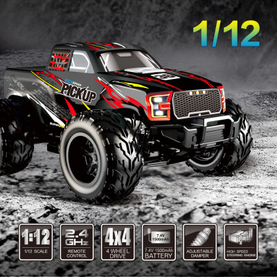 

Flytec 8897 112 RC Car Off-Road Pickup 35kmh 4WD 24G Remote Control with 2 Battery Vehicle RTR for Kids Toys