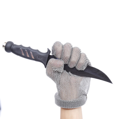 

Plastic Belt Stainless Steel Mesh Glove Cut Resistant Chain Mail Protective Anti-Cutting Glove for Kitchen Butcher Working Safety