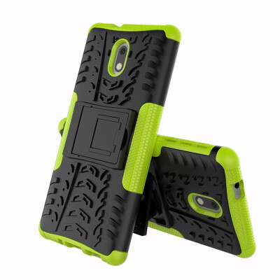 

Fivice Nokia 3 Case TPU anti-fall tire pattern back clip bracket phone case