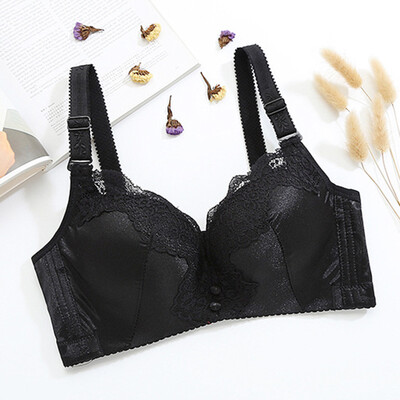 

LAXJOY Langyue 2018 sexy ladies bra gathered on the adjustable underwear LNWX189393 black 38