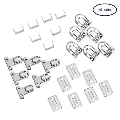 

PH PANDAHALL 1 Set Platinum Iron Purse Push Lock Sets Tuck Lock Clasp for DIY Craft Making