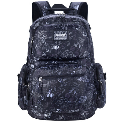 

Handry backpack fashion shoulder bag multi-purpose backpack men&women fashion leisure travel backpack Korean version of the school wind school bag 0038 gray