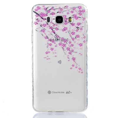 

Peach blossom Pattern Soft Thin TPU Rubber Silicone Gel Case Cover for SAMSUNG Galaxy J7 2016J710