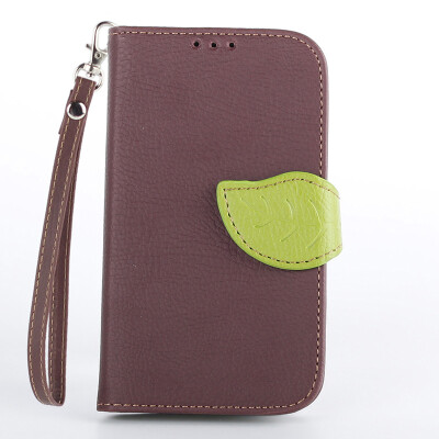 

Brown Design PU Leather Flip Cover Wallet Card Holder Case for Nokia Lumia 520