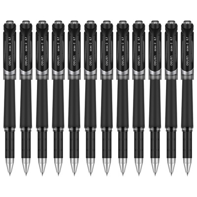

Deli 07mm frosted pen black neutral pen water-based signature pen 12 box S21
