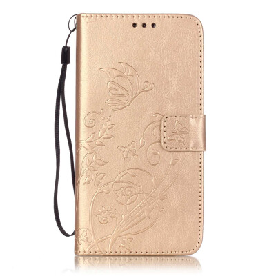 

Gold Flower Design PU Leather Flip Cover Wallet Card Holder Case for SAMSUNG S6EDGE PLUS