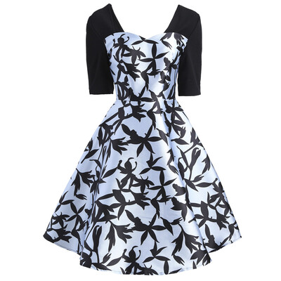 

Sweetheart Printed A Line Dress