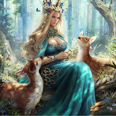 

UpperX 5D DIY Diamond Embroidery Beauty Deer In Forest Diamond Painting Cross Stitch Rhinestone Decoration
