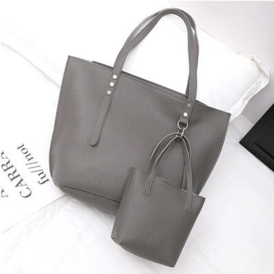 

3pzas Mujer Bolso De Piel Asa Corta Mensajero Set