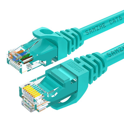 

Shanze SAMZHE WXL-6015 six CAT6 Gigabit eight-core twisted-pair network jumper computer cable light green 15 meters