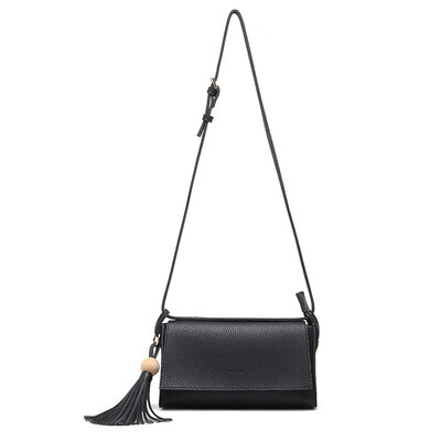 

MICOCAH Brand Women Casual Bag PU Leather Tassel Bag Minaudiere Solid Color Women Messenger Bags 3 Colors GL30004
