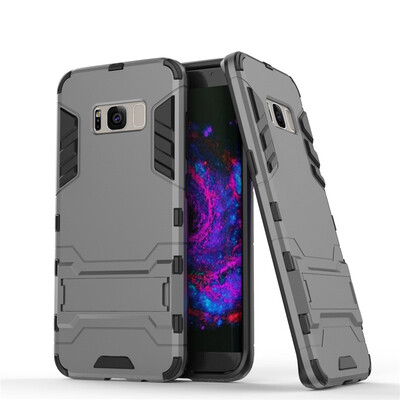 

KOOLIFE Samsung S8 (SM-G9500 / G9508) Мобильный кронштейн для защиты от падения крышки кронштейна для защиты от падения корпуса для Samsung Galaxy S8 Armor Series - Deep Space Grey