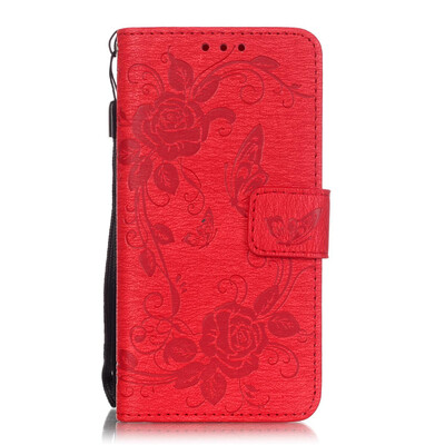 

Red Butterfly Style PU Leather Flip Cover Wallet Card Holder Case for SAMSUNG A510