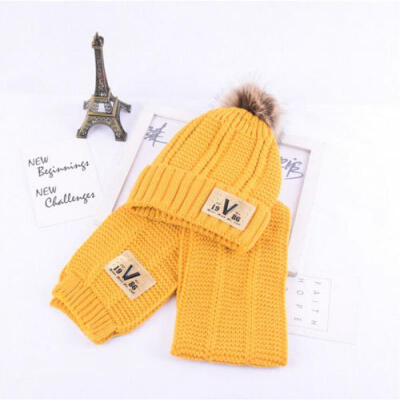 

Toddler Kids Girl&Boy Baby Infant Winter Crochet Knit Hat Beanie Cap Scarf Set