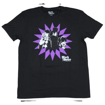 

Black Butler Mens T-Shirt - Characters Over Purple Star Design