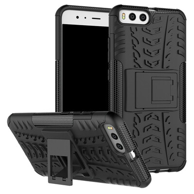 

Fivice Redmi 66A Case TPU anti-fall tire pattern back clip bracket phone case