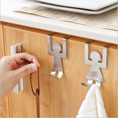 

Outdoor New Human Cartoon Stainless Over Door Hooks