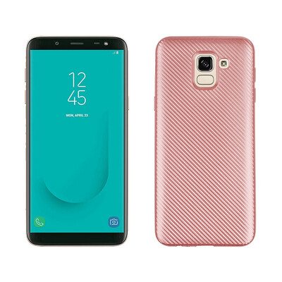 

Goowiiz Phone Case For Samsung Galaxy J4 2018J6 2018 Eurasian Luxury Ultra-thin Carbon Fiber Soft Silicone Complete protection