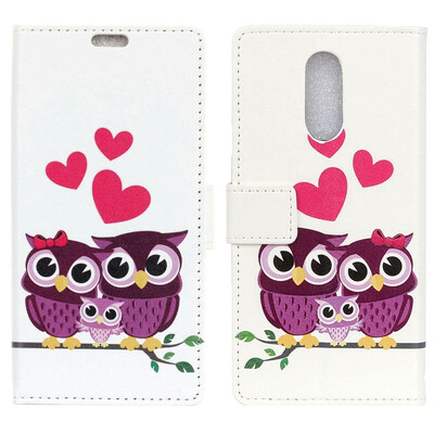 

MOONCASE LG Q Stylo 4 Painted Leather Case - Love Cat