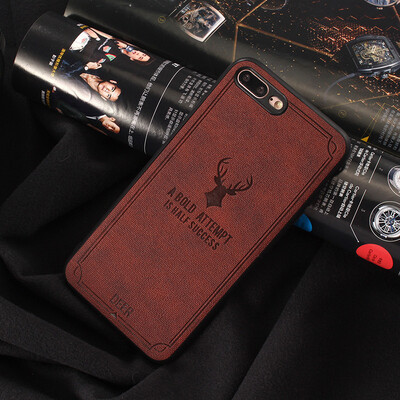 

Elk Embossed Mobile Phone Case For iPhone 8 Plus Shell