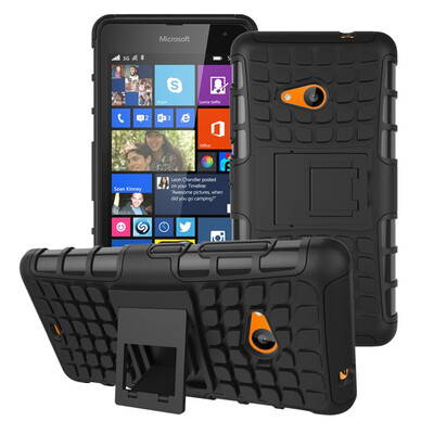 

Fivice Nokia Lumia 535 Case TPU anti-fall tire pattern back clip bracket phone case