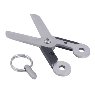 

Outdoor Mini Stainless Steel Scissors Pocket Survival Tool With Key Chain