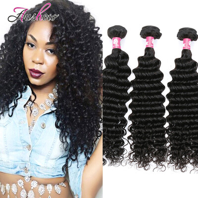 

Brazilian Virgin Hair Deep Wave 3 Bundles Brazilian Deep Wave Virgin Hair 8A Unprocessed Virgin Brazilian Human Hair Extensions