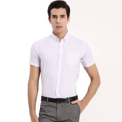 

xiangsiniao short-sleeved men's business buckle collar shirt