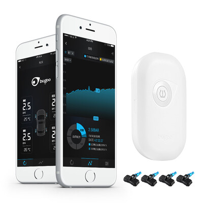 

Buoguo bugoo tire pressure monitoring G1 smart wireless Bluetooth built-in dual alarm black