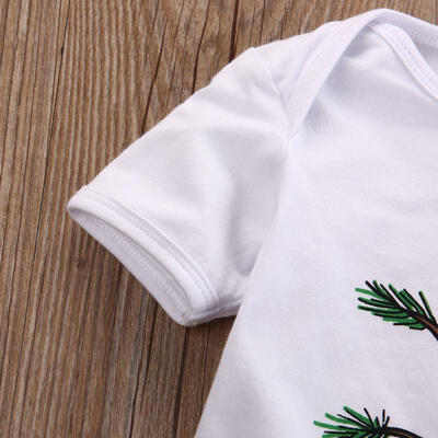 

Cotton Kids Baby Girl Boy Pine Tree Romper Bodysuit Jumpsuit Outfits
