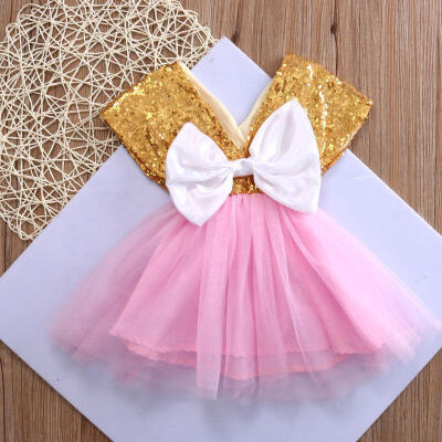 

Baby Toddler Girls Dress Flower Princess Wedding Party Pageant Fancy TUTU Dress