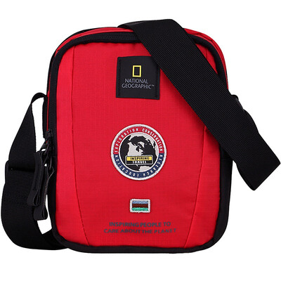 

National Geographic (NATIONAL GEOGRAPHIC) waterproof scratch shoulder bag Messenger bag leisure fashion iPadmini bag men and women outdoor sports bag N01103-45 blue