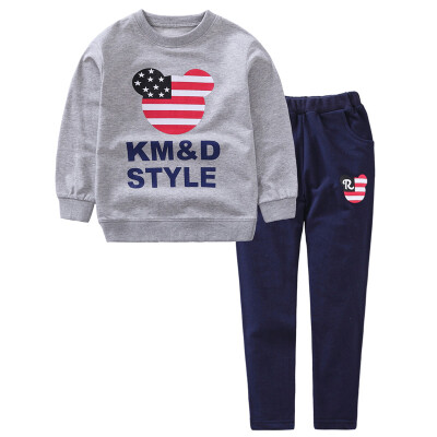 

KIDS MAM & DAD Kids & Casual Set Big Tong Set Long Sleeve T-Shirt Trousers Sweater 52412 Ma Gray 150