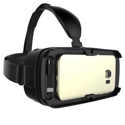 

Multi-индол VR лобовом смонтированный виртуальная реальность смарт-очки 3D-очки видеоигра VR шлем поставляется с гироскопом низкой латентностью VR очки черный сотовый телефон