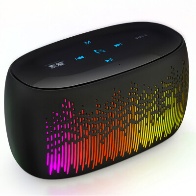 

Sony Ericsson -52 Spectrum Light Dual Channel LED Creative Colorful Light Bluetooth Speaker Portable Card Audio Bass Small Steel Gun Bluetooth 4.0 Pearl White