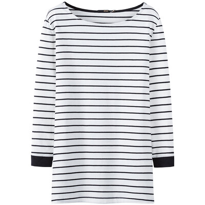 

Semir Ladies Fresh Stripe Wild Casual Student T-Shirt 19316010803 White Tone M