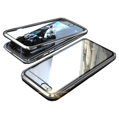 

Luxury Magnetic Metal Adsorption Case For iPhone X 8 7 6 6S Plus Built in Magnet Cover For Apple iPhone 6Plus Case 7Plus 8Plus