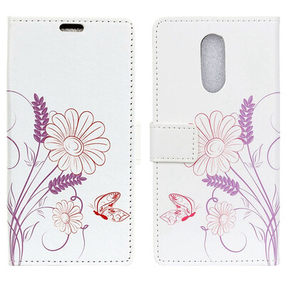 

MOONCASE LG Q Stylo 4 Painted Leather Case - Pansy