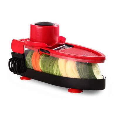 

UpperX Mandoline Slicer-Upgraded Adjustable Vegetable Slicer with 5 Blades Peeler Container - Food Veggie Slicer Vegetable Cutter